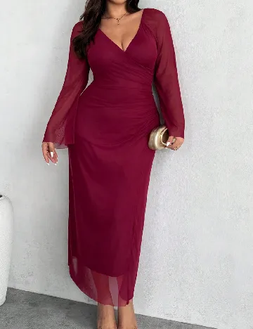 Rochie lunga SHEIN CURVE, grena