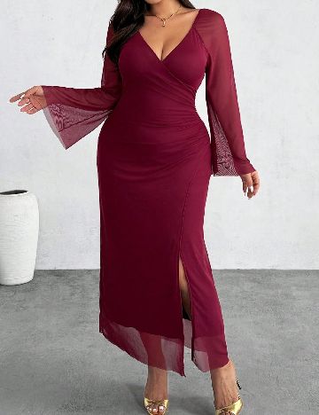Rochie lunga SHEIN CURVE, grena