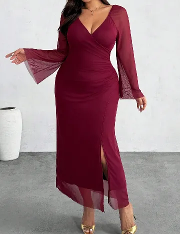 Rochie lunga SHEIN CURVE, grena