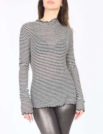 Bluza Zara, alb/negru