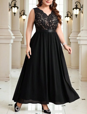 Rochie lunga SHEIN CURVE, negru