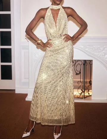 Rochie lunga SHEIN, auriu