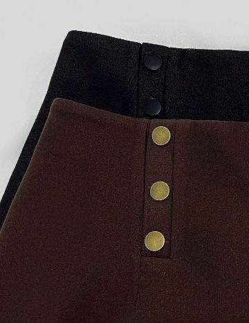 Set Pantaloni scurti 2 perechi SHEIN CURVE, negru/maro