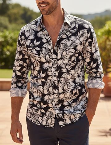 Camasa Zara, negru/alb