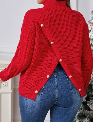 Pulover SHEIN CURVE, rosu