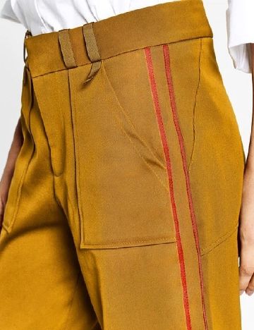 Pantaloni trei sferturi Zara, mustar