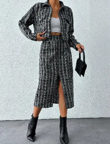 Compleu SHEIN, albastru/negru