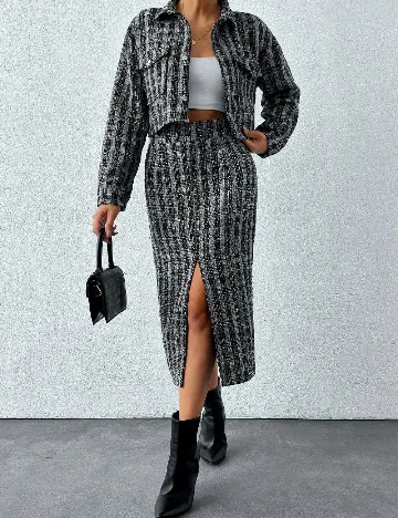 Compleu SHEIN, albastru/negru