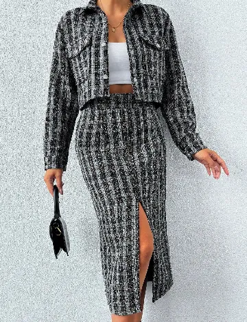 Compleu SHEIN, albastru/negru