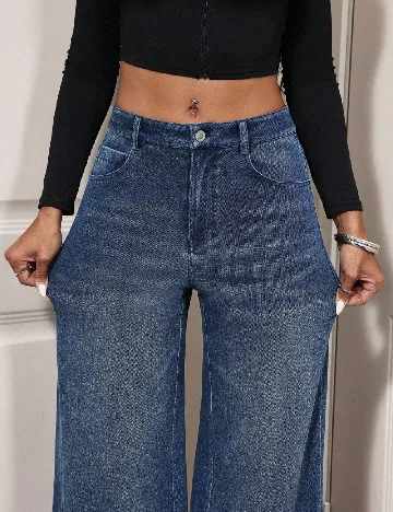 Pantaloni SHEIN, albastru