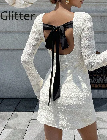 Rochie scurta SHEIN, ecru