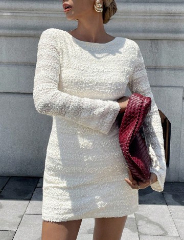 Rochie scurta SHEIN, ecru