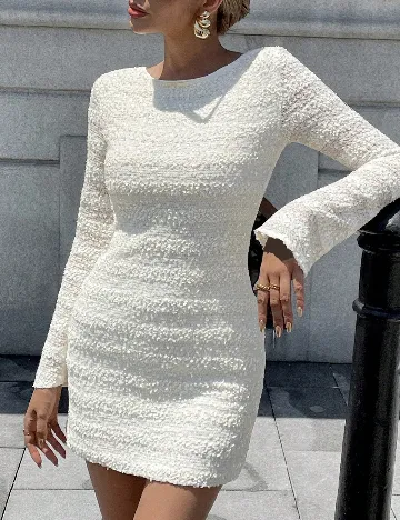 Rochie scurta SHEIN, ecru