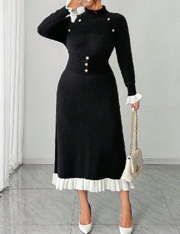 Rochie medie SHEIN CURVE, negru