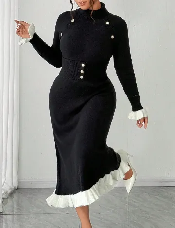 Rochie medie SHEIN CURVE, negru