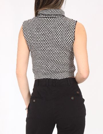 Top Zara, alb/negru