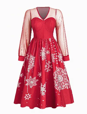 Rochie medie SHEIN CURVE, rosu