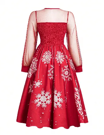 Rochie medie SHEIN CURVE, rosu