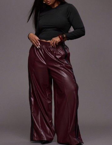 Pantaloni Musera Plus Size, pruna