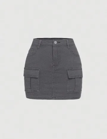 Fusta Shein Kids, gri