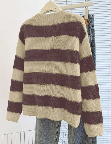 Cardigan SHEIN, crem/mov