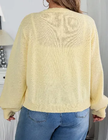 Cardigan SHEIN CURVE, galben