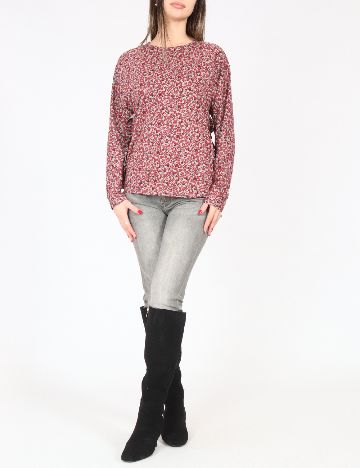 Bluza Zara, rosu/gri