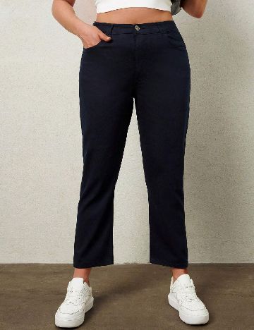 Pantaloni SHEIN CURVE, bleumarin