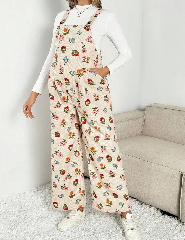 Salopeta SHEIN Maternity, floral print