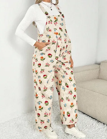 Salopeta SHEIN Maternity, floral print