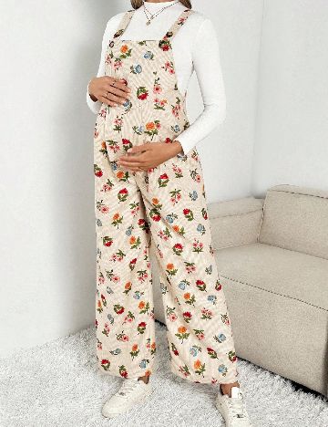 Salopeta SHEIN Maternity, floral print