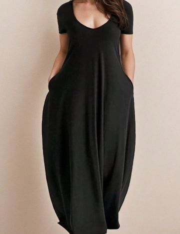 Rochie lunga SHEIN CURVE, negru