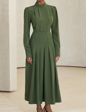 Rochie lunga Aveloria, verde