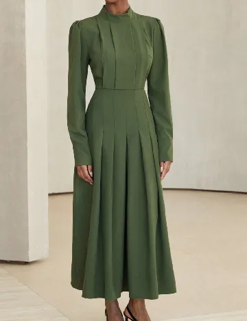 Rochie lunga Aveloria, verde