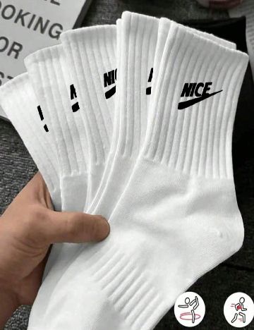 Set sosete 10 perechi SHEIN, alb