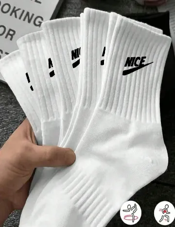 Set sosete 10 perechi SHEIN, alb
