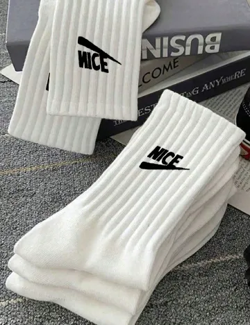 Set sosete 10 perechi SHEIN, alb