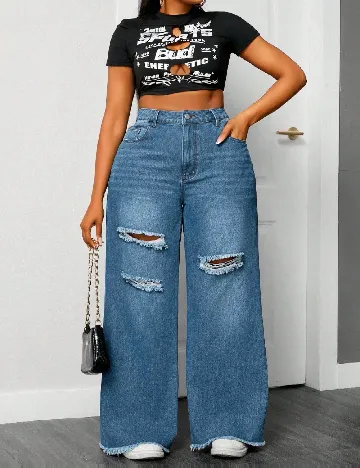 Blugi SHEIN CURVE, albastru