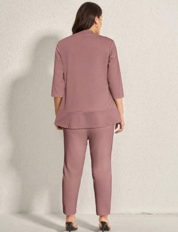 Compleu SHEIN CURVE, roz pudra inchis