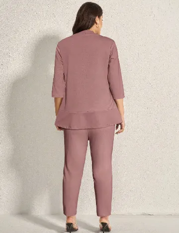 Compleu SHEIN CURVE, roz pudra inchis