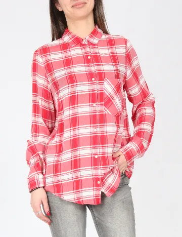 Camasa Zara, rosu/alb