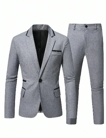 Costum SHEIN Plus Size Men, gri