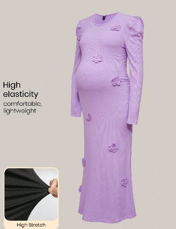 Rochie lunga SHEIN Maternity, lila