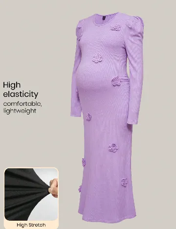 Rochie lunga SHEIN Maternity, lila