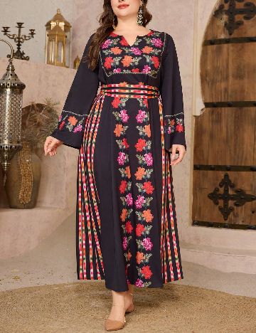 Rochie lunga SHEIN CURVE, mix culori