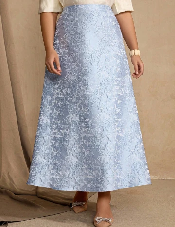 Fusta SHEIN CURVE, albastru