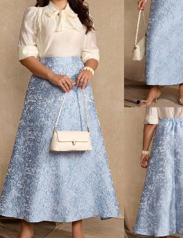 Fusta SHEIN CURVE, albastru