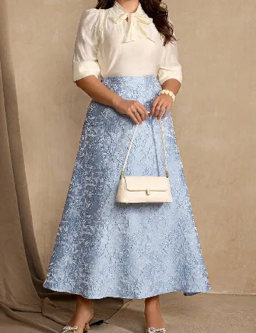 Fusta SHEIN CURVE, albastru