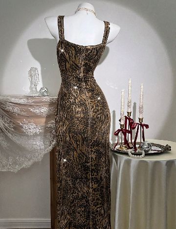 Rochie medie SHEIN, animal print