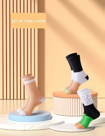 Set sosete 3 perechi SHEIN, mix culori